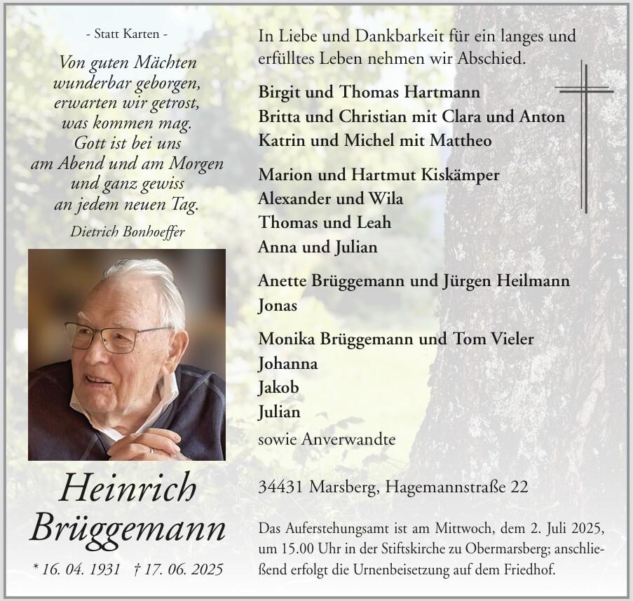 Brüggemann, Anzeige